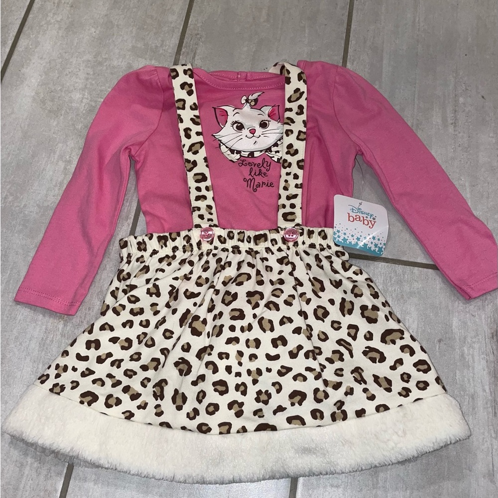 Disney Marie Baby Girl Top, Pinafore Dress